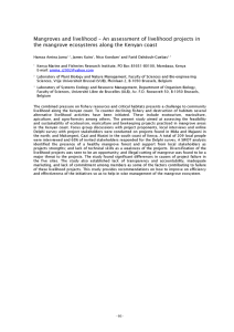 Mangroves  and  livelihood  -   An ... the  mangrove  ecosystems  along  the ...