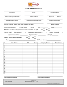 Travel Authorization Form