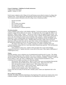Course Evaluations:  Guidelines for faculty instructors