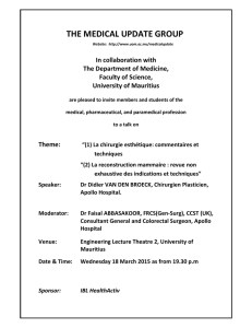 THE MEDICAL UPDATE GROUP  In collaboration with  The Department of Medicine,  Faculty of Science, 