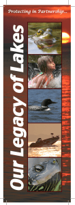 Our Legacy of Lakes Protecting in Partnership...