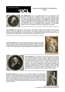 Groups and individuals in Revolutionary France The Montagnards