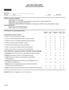 Painting Specialization Review Score Sheet - ARTT 300