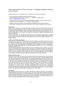 Field measurement of fluid mud layer in dredged navigation channel