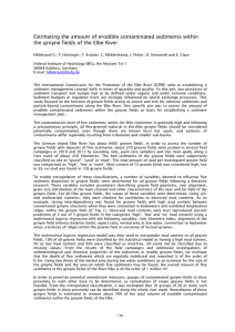 Estimating the amount of erodible contaminated sediments within