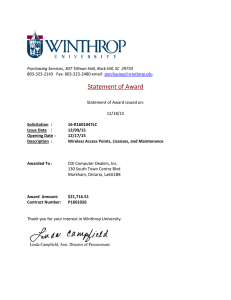 Statement of Award