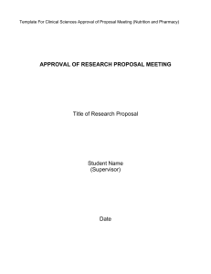 Research Proposal Meeting Template (Nutrition & Pharmacy)