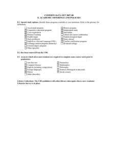 COMMON DATA SET 2007-08 E. ACADEMIC OFFERINGS AND POLICIES