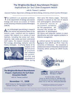 The Wrightsville Beach Nourishment Project: Implications for Surf-Zone Ecosystem Health