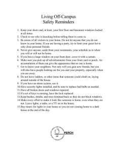 Living Off-Campus Safety Reminders