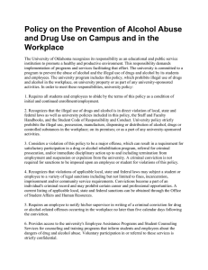 OU Alcohol & Drug Use Prevention Policy