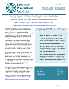 Dropout Prevention Coalition E-Newsletter Spring 2015