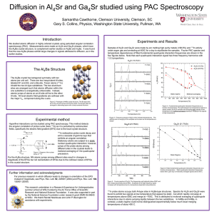 Diffusion in Al Sr and Ga Sr studied using PAC Spectroscopy 4