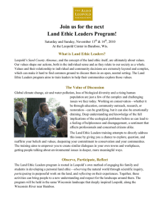 Join us for the next Land Ethic Leaders Program!