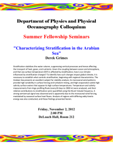 Summer Fellowship Seminars  Department of Physics and Physical Oceanography Colloquium