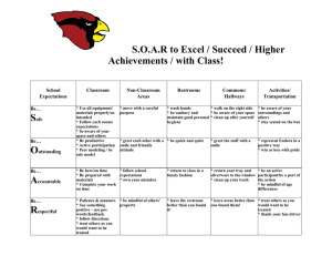 S.O.A.R to Excel / Succeed / Higher Achievements / with Class!  School