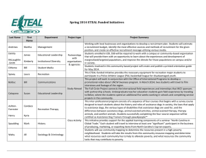 Spring 2014 ETEAL Funded Initiatives