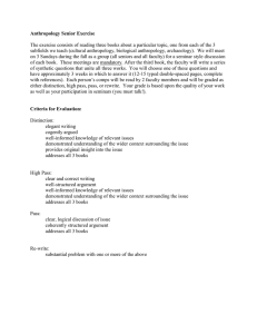 Anthropology Senior Exercise