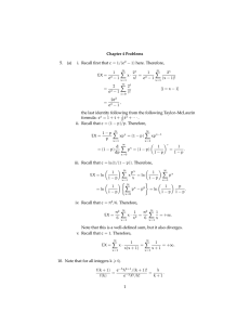 Chapter 4 Problems 5. (a) i. Recall first that c = 1/(e