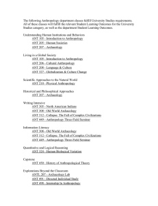 The following Anthropology department classes fulfill University Studies requirements.