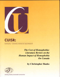 The Cost of Homophobia: Literature Review on the Human Impact of Homophobia