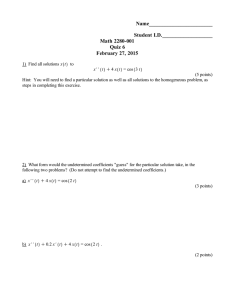 Name________________________ Student I.D.___________________ Math 2280-001 Quiz 6