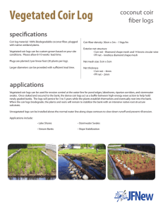 Vegetated Coir Log Specifications & Installation Guide