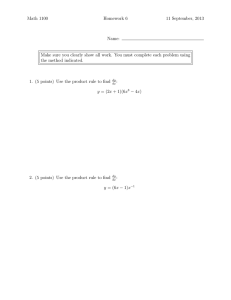 Math 1100 Homework 6 11 September, 2013 Name: