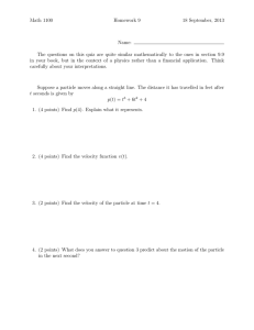 Math 1100 Homework 9 18 September, 2013 Name: