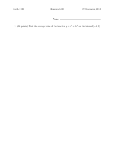 Math 1100 Homework 30 27 November, 2013 Name: