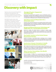 Discovery with impact SIGNATURE AREAS OF RESEARCH: