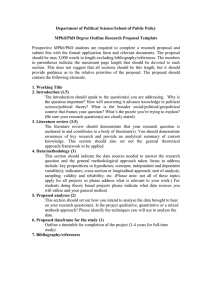 MPhil/PhD Political Science Research Proposal Template