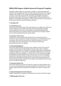 MPhil/PhD Research Proposal Template: Political Science