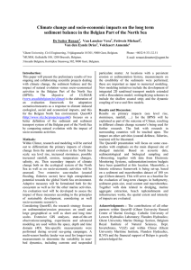 Climate change and socio-economic impacts on the long term