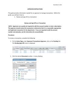 APPROVER INSTRUCTIONS  guide, you will learn how to: