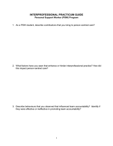 INTERPROFESSIONAL PRACTICUM GUIDE