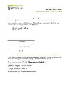 nomination form University of Saskatchewan Council