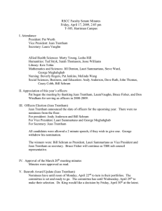 RSCC Faculty Senate Minutes Friday, April 17, 2009, 2:05 pm