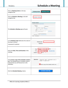 Schedule a Meeting WebEx