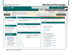 Blackboard Homepage Blackboard Learn