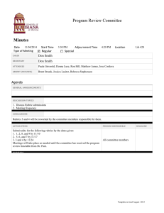Program Review Committee  Minutes Regular