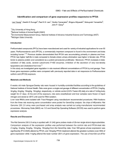 Identification and comparison of gene expression profiles responsive to PFOA