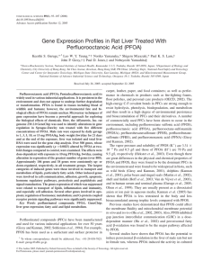 Gene Expression Profiles in Rat Liver Treated With Perfluorooctanoic Acid (PFOA)