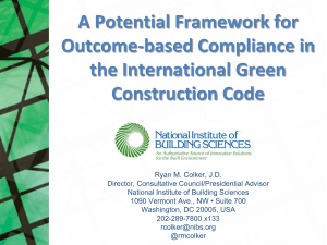 A Potential Framework for Outcome-based Compliance in the International Green Construction Code