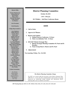 District Planning Committee  October 28, 2011 1:30—3:30 p.m.