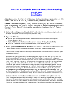 District Academic Senate Executive Meeting
