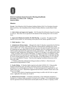 District Academic Senate Executive Meeting (Unofficial) District Office