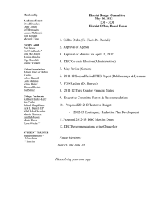 (Co-Chair Dr. Daniels) 2.  Approval of Agenda District Budget Committee