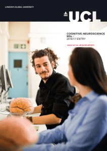 COGNITIVE NEUROSCIENCE MSc / 2016/17 ENTRY