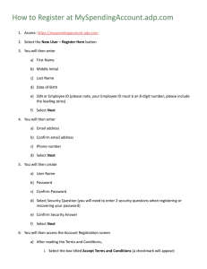 How to Register at MySpendingAccount.adp.com
